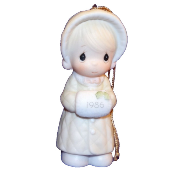 Precious Moments 1986 "Wishing You A Cozy Christmas" w/Box ornament collector - Picture 1 of 2